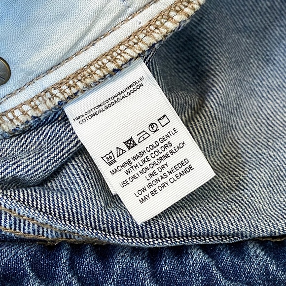 Free People Zip It Up Frayed Jean Skirt NEW - Picture 8 of 9